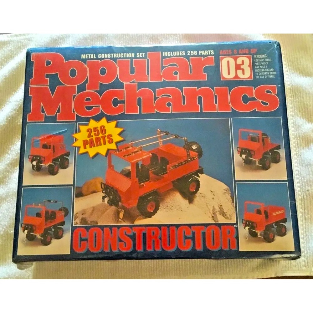 Vtg Popular Mechanics Constructor- Metal Construction Erector Set # 03 1993 NIB